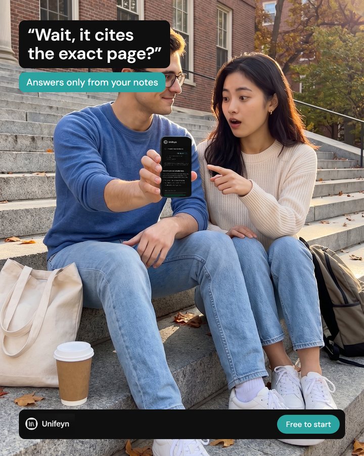 Werbevisual Unifeyn, Lern-App, Visuals auf Englisch, 2/3
